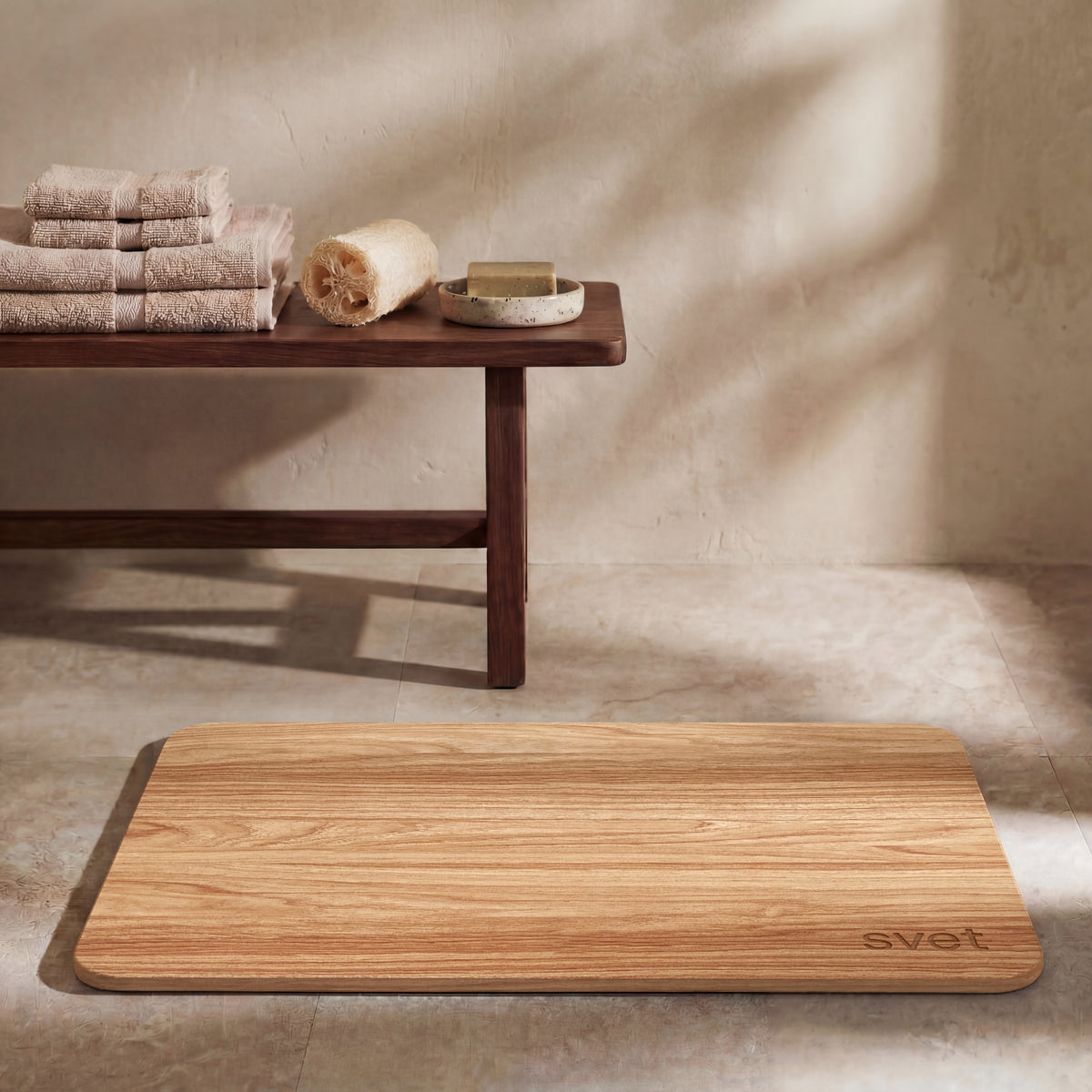 Alfombra de diatomita efecto madera