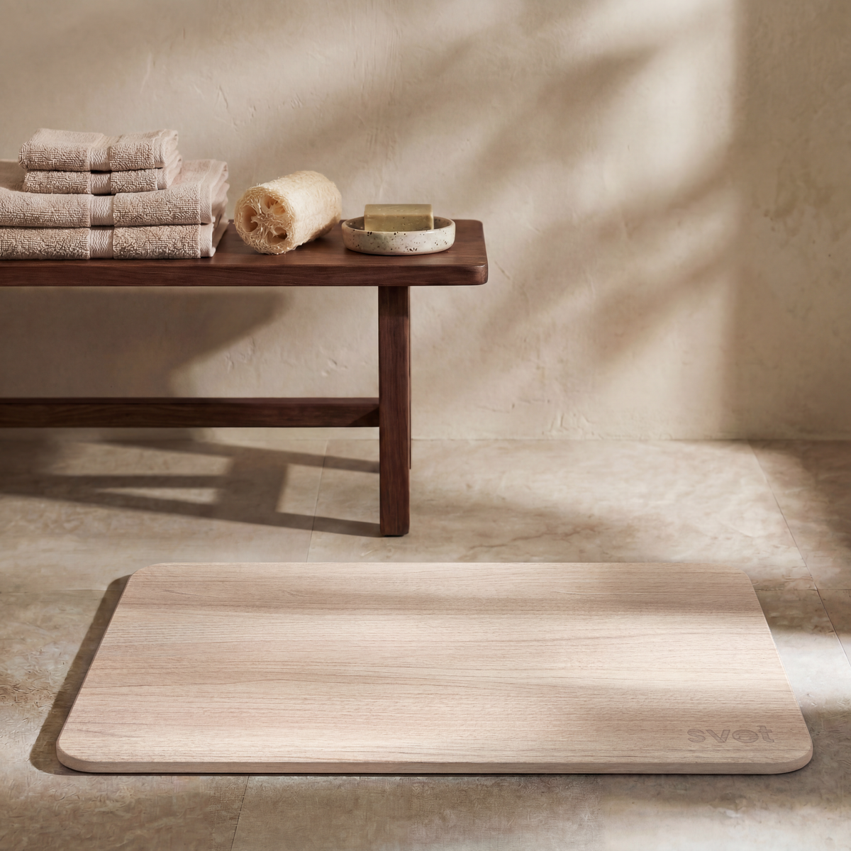Alfombra de diatomita efecto madera