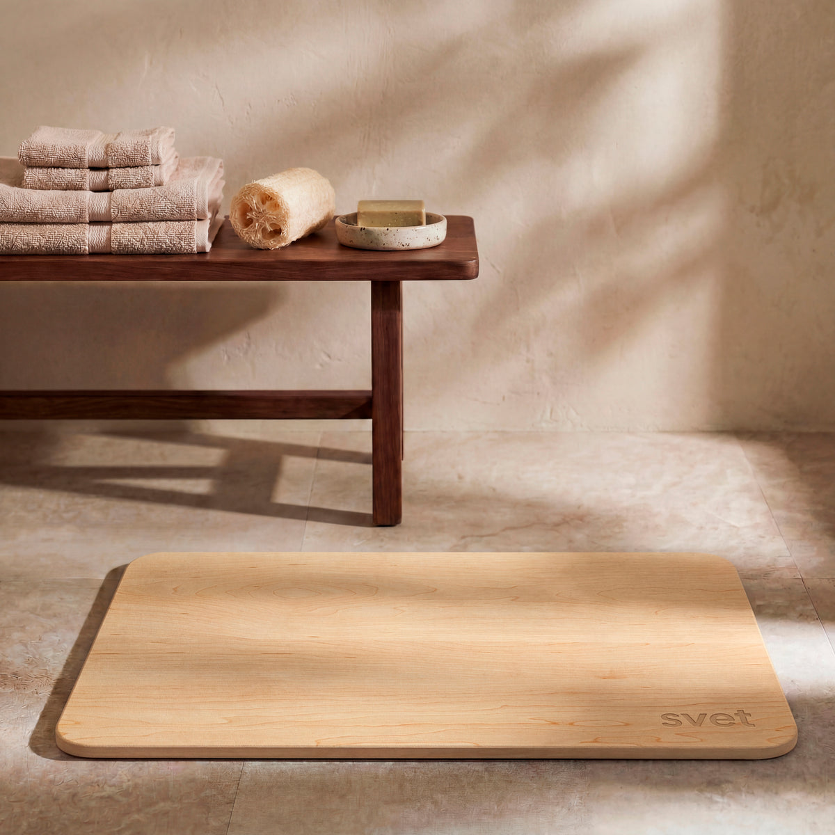 Alfombra de diatomita efecto madera