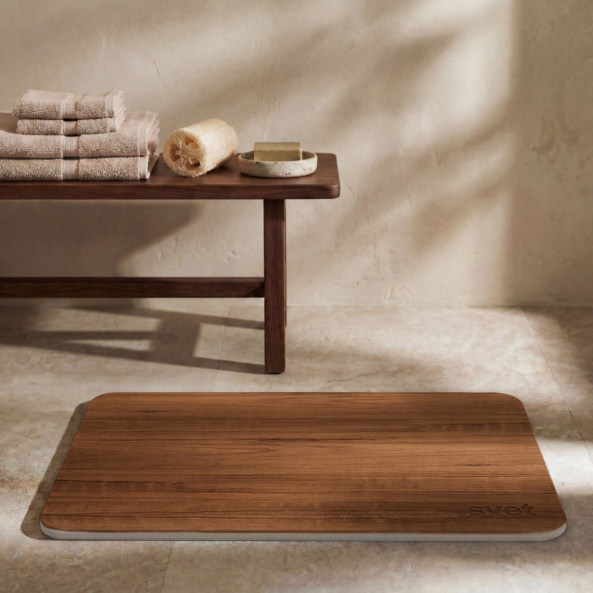 Alfombra de diatomita efecto madera