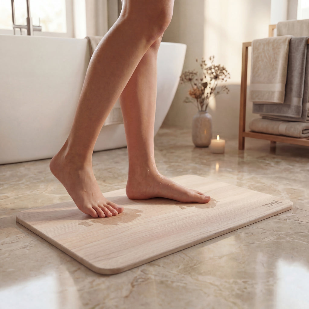 Alfombra de diatomita efecto madera