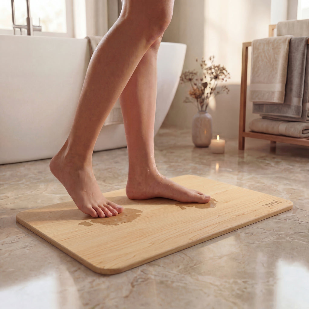 Alfombra de diatomita efecto madera