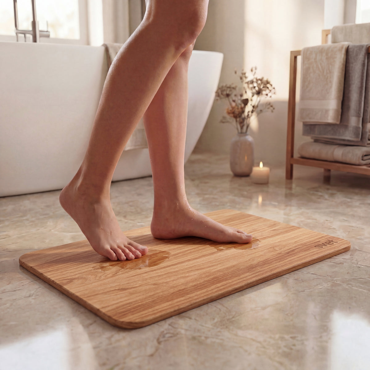 Alfombra de diatomita efecto madera