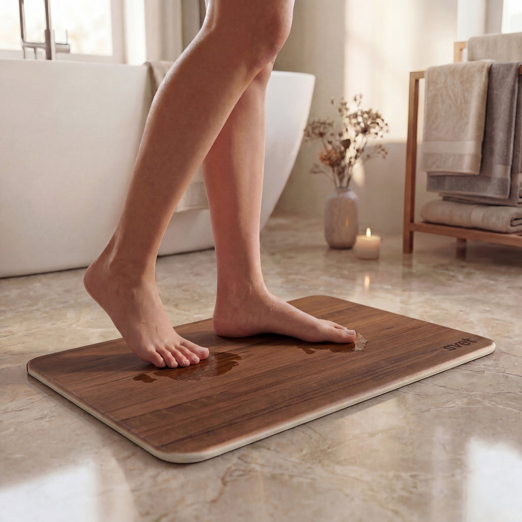 Alfombra de diatomita efecto madera